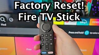 How to Factory Reset Amazon Fire TV Stick 4K!