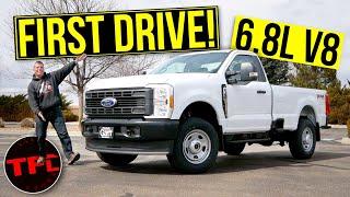 I Drive a 2023 Ford Super Duty XL Work Truck with the Brand-New 6.8-Liter V8!