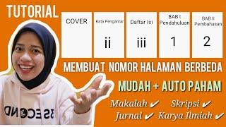 CARA MUDAH MEMBUAT NOMOR HALAMAN DI MICROSOFT WORD | TUTORIAL