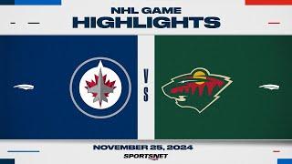 NHL Highlights | Jets vs. Wild - November 25, 2024