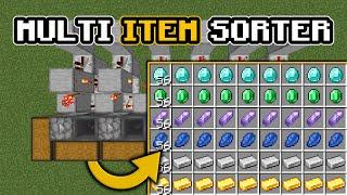 EASY MULTI ITEM SORTER Minecraft 1.21.4 - Best & Easiest STORAGE SYSTEM - Tutorial