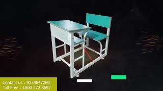 bench #desk for #school #college  #Jaigurusrirammanufacturing Model #smart #classroomm  बेंच डेस्क