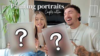 Painting Portraits Of Each Other Couples edition  *GONE WRONG*🫣