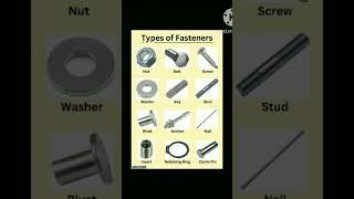 Type's of Fastener's #fastener #techeducation #techknowledge #education #technology #automobile #cr7