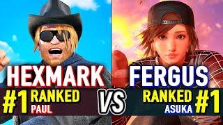 T8  HEXMARK (#1 Ranked Paul) vs FERGUS (#1 Ranked Asuka)  Tekken 8 High Level Gameplay