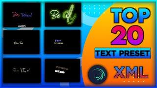 Top 20 Alight Motion Text Animation Presets ||AlightMotion Preset Download