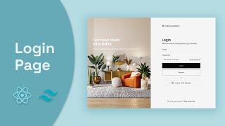 Login Page UI - Speed code - reactjs | tailwindcss
