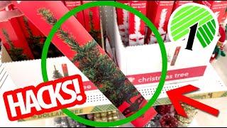 Grab $1 Mini-Trees From the Dollar Store for these UNBELIEVABLE HACKS!CHEAP Christmas Decorations!