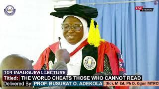 104 INAUGURAL LECTURE