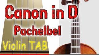 Canon in D - Pachelbel - Violin - Play Along Tab Tutorial