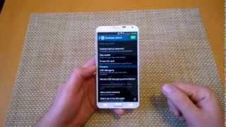 Samsung Galaxy Note 3 Enable Developer Mode turn on usb debugging option