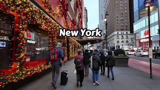 New York Christmas Decorations 2024 NYC 4k Holiday Walking Tour