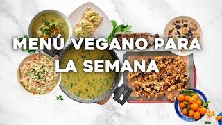 MENÚ VEGANO PARA LA SEMANA | Muy Fácil y Completo