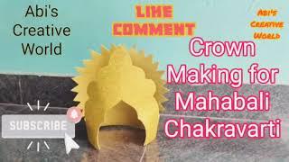 How to make a Crown for King Mahabali Chakravarti #vinayagar crown @Abi's Creative World