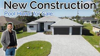 New Construction Pool Home for Sale Cape Coral Florida | 1,931 SF | 4 Beds | 3 Baths | Pool Home