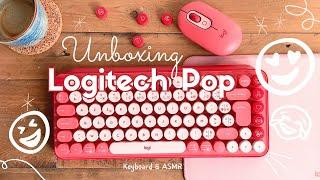 Unboxing  Keyboard Pop Logitech pink + asmr
