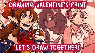 Let's Draw Together: Valentine's Day Print!