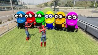 "Spider-Man and Minion Try Superhero Ragdoll Stunts! | Funny Moments | #Up_Media