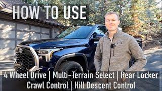 2022 Tundra - When & How to Use Off-Road Features