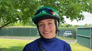 Apprentice jockey Andrea Rodriguez wins Ellis Park debut