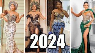 NEW Asoebi Lace Styles 2024: Most Latest Lace, Asoebi Styles For Owanbe | Nigerian Lace Style 2024