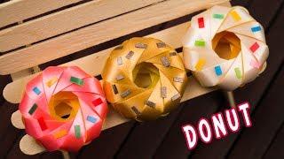 DIY Easy ribbon Donut - How to Make ribbon Donut -  LOOKNAM RIBBON ART