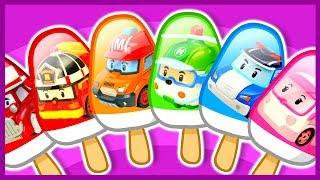 Робокар Поли. Мультик. Учим цвета. Мороженое. Learn Colors. Robocar Poli.