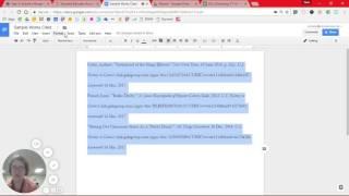 Formatting Your Works Cited Page in Google Docs