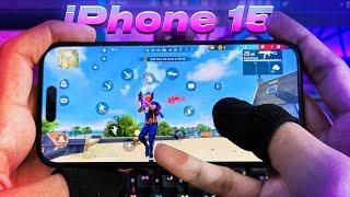 iPhone 15 Unboxing  Free Fire Handcam  Settings + HUD ️