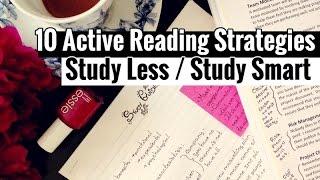 10 Active Reading Strategies // Study Less Study Smart