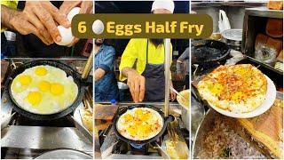 Muslim Uncle Making Delicious 6 Eggs Omelette | Indian Street Food