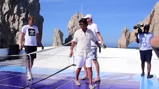 Sam Querrey y Tomas Berdych juegan tenis frente al arco de Los Cabos - ATC2017