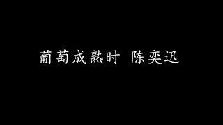 葡萄成熟时 陈奕迅 (歌词版)