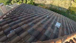 Tile Roof Wash , House Wash, & Cleaning BIG Driveways #pressurewashing #softwash #roofwashing