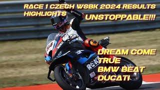 Race  1  WSBK Most Autodromo Czech 2024  German Bike unstoppable #results  #highlights