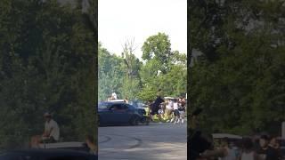 Man get smacked by challenger  #srt #hellcat #crash