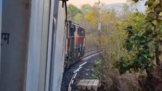 Twin Alco WDM 3D Journey | Budni Ghat Section | Jaipur Hyderabad Sf Express #alcolocomotives #wdg3a