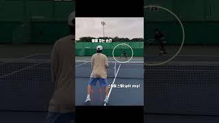 포핸드 발리 팁(전국가대표 김치완) #테니스레슨 #tennis #정진화테니스레슨