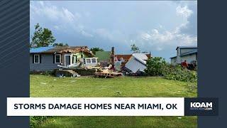 Storms damage homes near Miami, OK