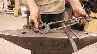 Blacksmithing - Forging  U-box tongs, useful for knife making / bladesmithing