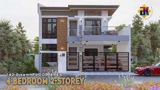 4 Bedroom 2 Storey HOUSE DESIGN | 142 sqm. | Exterior & Interior Animation