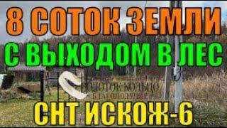 Продается земельный участок 8 соток с хоз.блоком около леса в СНТ Искож - 6, Александровский район