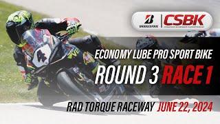 2024 Bridgestone CSBK - Economy Lube Pro Sport Bike Round 3, Race 1 at RAD Torque Raceway