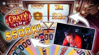 CASHING OUT OVER $500K ON THE CRAZY TIME WHEEL!