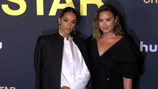 Lilly Singh and Demi Lovato attend Hulu's "Child Star" Los Angeles premiere