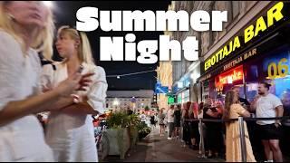 Exploring Helsinki Summer Night: A 4K Walking Tour  | Helsinki Finland 2024