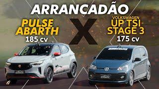 UP TSI DE 175 CV X PULSE ABARTH NO ARRANCADÃO! Será que o esportivo de fábrica vence o Volks FUÇADO?