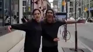 Funny Walk: Evgenia Medvedeva vs Jason Brown :)