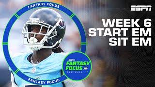 Week 6 Start Em/Sit Em + TNF Preview | Fantasy Focus 