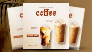 How to Design Coffee Social Media Banner Design | Photoshop